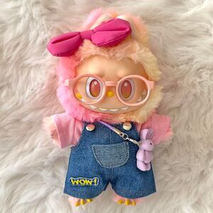 Labubu Jumpsuit Outfits with Pink Tshirt (5 in 1)